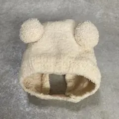 くま耳 ベビーボンネット 帽子 ふわふわ 韓国風 ニューボーン 撮影 小物 防寒