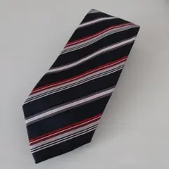 ストライプ ネクタイ ネイビー 紺色　レッド　赤 ホワイト　白