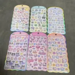 【正規品】 コットンパフィーシール　サンリオ　6種類 コンプリート　新品未開封！