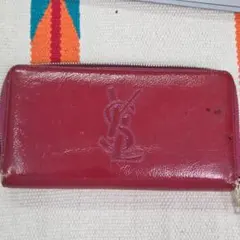 YSL イヴサンローラン ラウンドファスナー長財布 ピンクのサムネイル