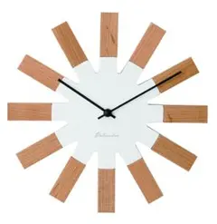 インターフォルム　ウォールクロック　掛け時計　ヴィエルコ　ナチュラル　ホワイト
