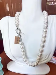 高級淡水真珠 11-12mm S925銀留め具ネックレス