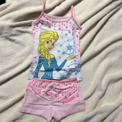新品110cmアナと雪の女王 エルサ キャミソール ショーツ 上下セット