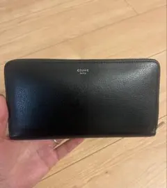 CELINE ラウンドファスナー長財布 ブラック イエローのサムネイル