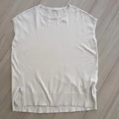 GU ベージュニットトップス S