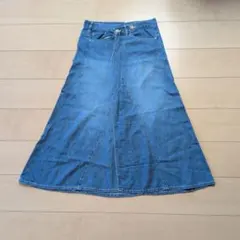 【GWセール❣】デニム フレアロングスカート 18