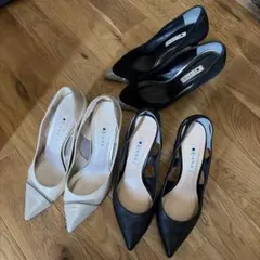 DIANA ベージュ ポインテッドトゥ ハイヒール3足set used