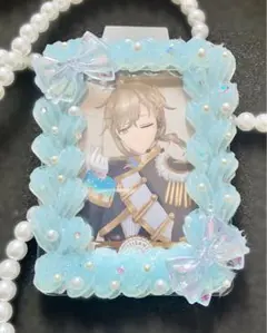 B8 ホイップデコトレカケース チェキケース 水色