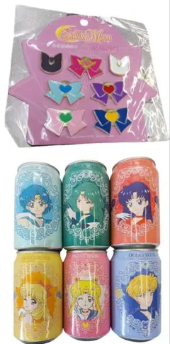 セーラームーン　海外　限定　マグネット　セット　デザイン空缶　6個