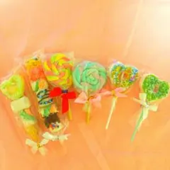 ハンドメイド キャンディ風 フェイクスイーツ 6本セット
