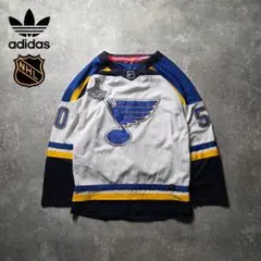 adidasNHLアイスホッケーセントルイスブルースユニフォームゲームシャツ白