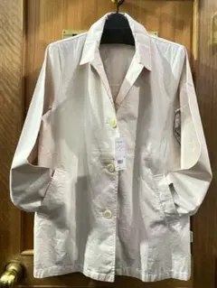 【M/新品/送料無料74%OFF超】シルク混 薄ピンク スプリングコート 薄手