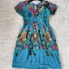 新品・タグ付 デシグアル 華やか花柄＆ジグザグ柄 チュニック¥14300 