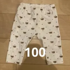猫と水玉模様のベビーレギンス　UNIQLO ユニクロ　7分丈　100