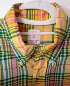 Brooks Brothers BDシャツ 春カラー チェック コットンM