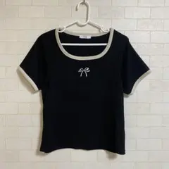 しまむら FLC リボン刺繍トップス