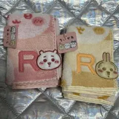 ちいかわ うさぎ イニシャルタオルハンカチ 2枚セット R