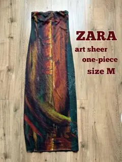 ZARA✸アートシアーベアトップワンピース✸M