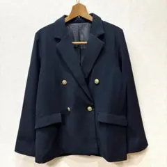 美品 crewre ダブルテーラードジャケット ネイビー 金ボタン サイズ3 