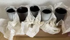 和風 陶器製タンブラー 5個セット 花田勝