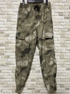 【新品】迷彩メンズ カーゴパンツ タイダイ柄 カーキ ジョガーパンツ ミリタリー
