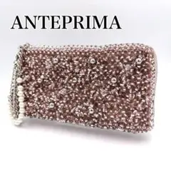 【希少】ANTEPRIMA ワイヤーウォレット長財布 パールチェーン付　ピンクのサムネイル