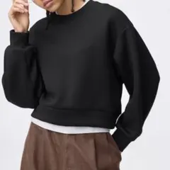 GU ジーユー　レディース　パフスウェット　レディース　長袖　ブラック　M 春