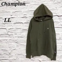 R4624 チャンピオン 【LL】 長袖パーカー プルオーバー 裏起毛 カーキー