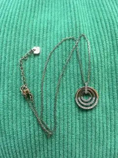 ゴールド シルバー 円形 ネックレス