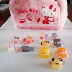 【可愛い‼️】キャラクター ヘアクリップ11個セットキティーちゃんのポーチ付き♥のサムネイル