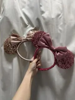 ミニースパンコールカチューシャ ピンク