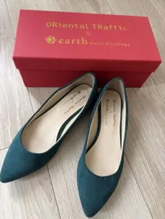 Oriental Traffic グリーン　パンプス　36