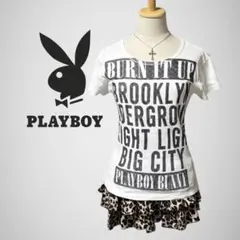 極希少✨ PLAYBOY bunny Tシャツ 半袖 白 黒 Y2K 平成ギャルのサムネイル