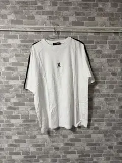 PLAYBOY 半袖Tシャツ ホワイト 刺繍ロゴ