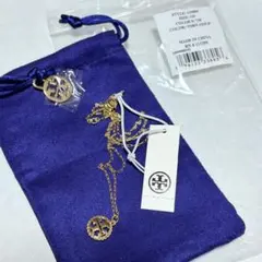 Tory Burch トリーバーチ ネックレス ブルー系 ゴールド アクセサリー 