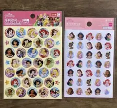 ディズニー プリンセス ステッカー シール 2枚セット