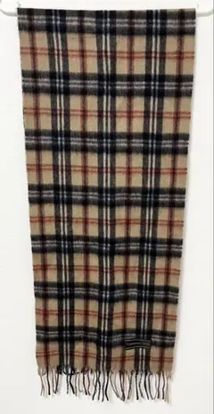 Cashmere100% カシミヤ100% チェック柄　マフラー　ベージュ
