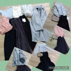 レディース服　まとめ売り　1週間コーデ　きれいめ　オフィスカジュアル　秋冬　ML