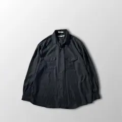 90s ペリーエリス 無地 デザイン シャツ ブラウン L ヴィンテージ