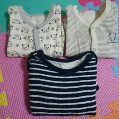 70サイズ 長袖ロンパース 肌着 ３枚