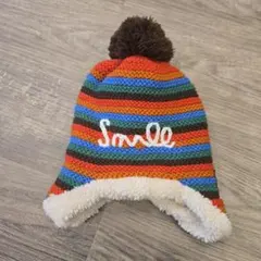 カラフル ストライプ ニット帽 50-52cm