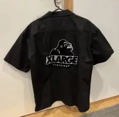 1度のみ　美品　XLARGE ブラック 半袖ワークシャツ M