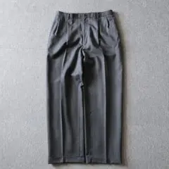極美品 90s 極太 ワイドスラックス ストライプ イージーパンツ ウール