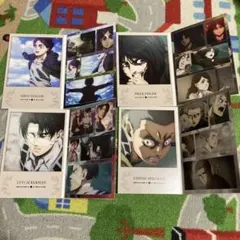 《新品》一番くじ進撃の巨人　地鳴らし　F賞メモリアルカード4種　リヴァイエレン他