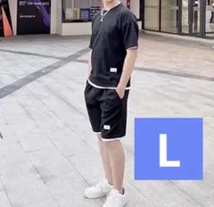 メンズ　半袖　Tシャツ　セットアップ　半ズボン　ジャージ　スウェット　部屋着　夏