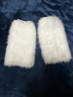 ホワイトファー レッグウォーマー
