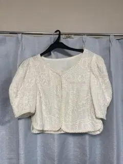 Heather パフスリーブ 半袖 カーディガンのサムネイル
