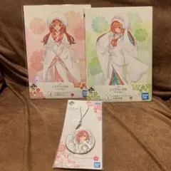 五等分の花嫁　一番くじ　イラストボード　ラバーストラップ　五月　四葉　三玖