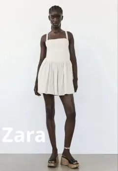 新品未使用ノースリーブミニワンピース ホワイト　ZARA