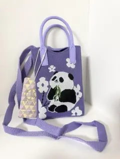 わ*~様 【新品・タグ付き】 D.KELLY パンダ柄 ミニトート ショルダーバ